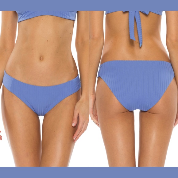 NEW Becca Loreda Ribbed Bikini Bottom‎ in MIST Blue [SZ Large ] - Picture 1 of 12